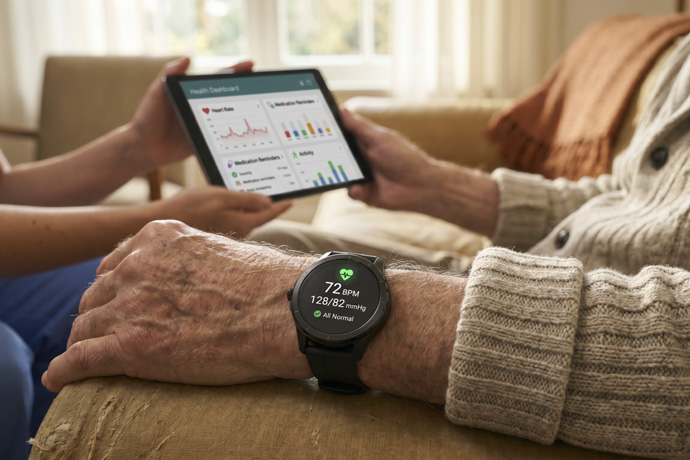 Dispositivos portátiles para datos de salud digitales.